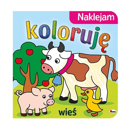 Naklejam koloruję Wieś motyleksiazkowe.pl