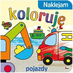 Naklejam koloruję Pojazdy motyleksiazkowe.pl