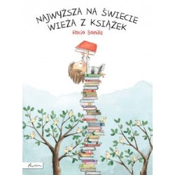 Najwyższa na świecie wieża z książek Rocio Bonilla motyleksiazkowe.pl