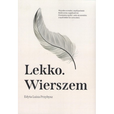 Lekko. Wierszem Edyta Luiza Przybysz motyleksiazkowe.pl