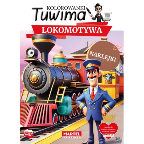 Kolorowanki Tuwima z naklejkami Lokomotywa motyleksiazkowe.pl