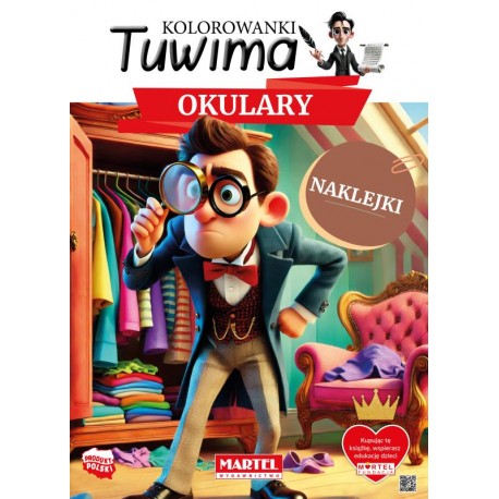 Kolorowanki Tuwima z naklejkami Okulary motyleksiazkowe.pl