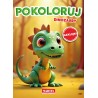 Pokoloruj. Dinozaury z naklejkami