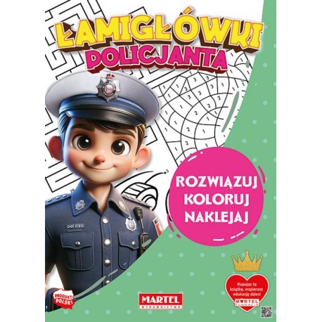 Łamigłówki policjanta z naklejkami Salamon Katarzyna motyleksiazkowe.pl