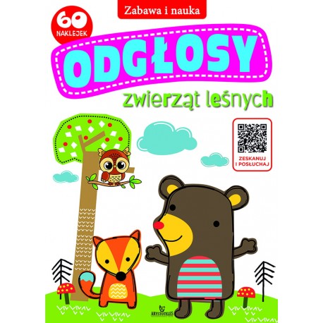 Odgłosy zwierząt leśnych - kolorowanka z kodem QR motyleksiazkowe.pl