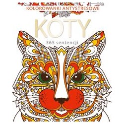 Koty 365 sentencji. Kolorowanki antystresowe motyleksiazkowe.pl