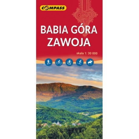 Zawoja. Babia Góra mapa skala 1 : 30 000 motyleksiazkowe.pl