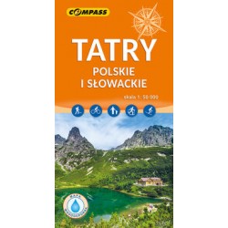 Tatry polskie i słowackie mapa laminowana skala 1 : 50 000