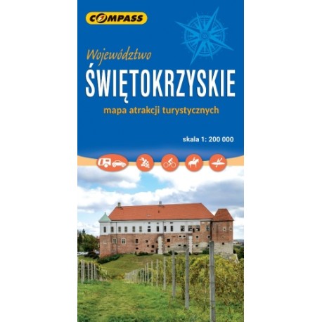 Województwo Świętokrzyskie Mapa atrakcji turystycznych skala 1 : 200 000 motyleksiazkowe.pl