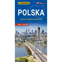 Polska mapa samochodowa skala 1 : 650 000