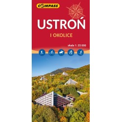 Ustroń i okolice mapa skala 1 : 25 000 motyleksiazkowe.pl