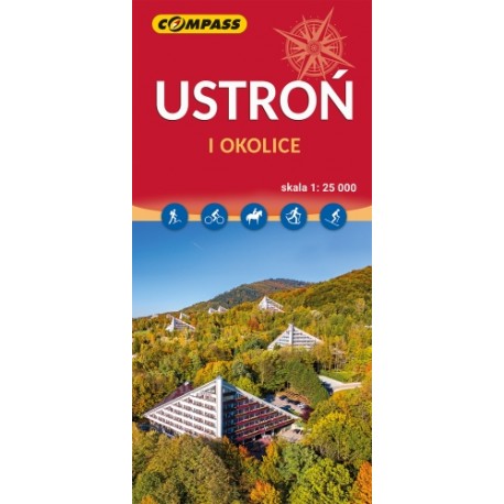 Ustroń i okolice mapa skala 1 : 25 000 motyleksiazkowe.pl