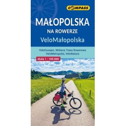 Małopolska na rowerze VeloMałopolska mapa skala 1 : 100 000 motyleksiazkowe.pl