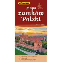 Mapa zamków Polski skala 1 : 900 000 motyleksiazkowe.pl