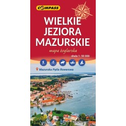 Wielkie Jeziora Mazurskie mapa żeglarska skala 1 : 50 000 motyleksiazkowe.pl
