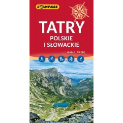 Tatry polskie i słowackie mapa skala 1 : 50 000 motyleksiazkowe.pl
