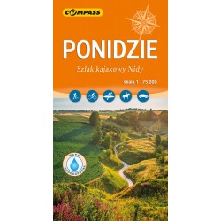 Ponidzie Szlak kajakowy Nidy mapa laminowana skala 1 : 75 000 motyleksiazkowe.pl