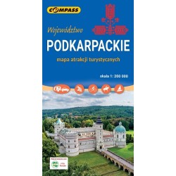 Województwo podkarpackie mapa atrakcji turystycznych skala 1 : 200 000 motyleksiazkowe.pl