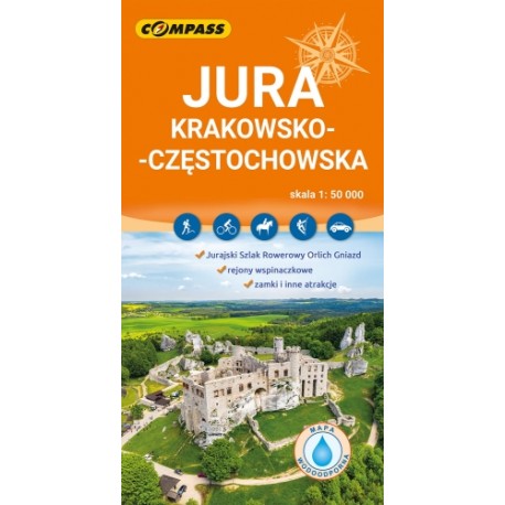 Jura Krakowsko-Częstochowska mapa laminowana  skala 1 : 50 000 motyleksiazkowe.pl