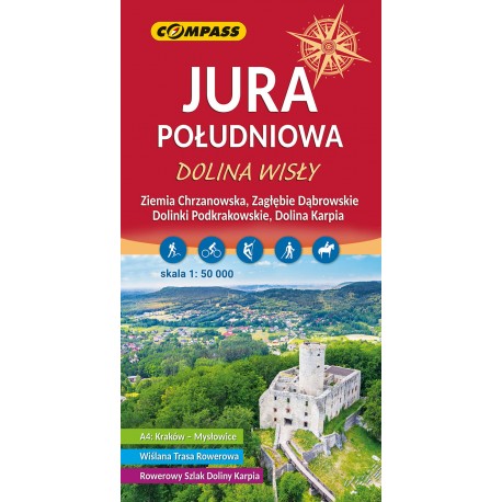 Jura Południowa Dolina Wisły mapa skala 1 : 50 000 motyleksiazkowe.pl