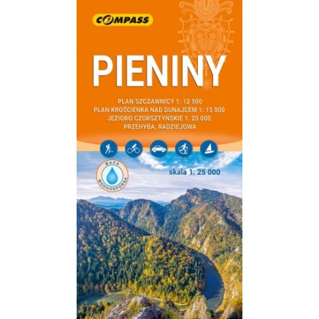 Pieniny mapa laminowana skala 1 : 25 000 motyleksiazkowe.pl