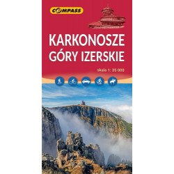 Karkonosze Góry Izerskie mapa skala 1 : 35 000 motyleksiazkowe.pl