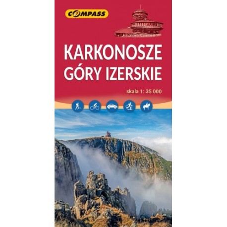 Karkonosze Góry Izerskie mapa skala 1 : 35 000 motyleksiazkowe.pl