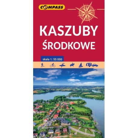 Kaszuby środkowe mapa skala 1 : 55 000 motyleksiazkowe.pl