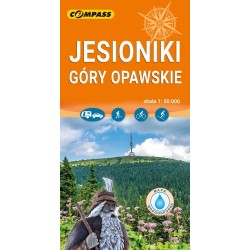Jesioniki Góry Opawskie mapa laminowana skala 1 : 50 000 motyleksiazkowe.pl