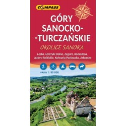 Góry Sanocko-Turczańskie. Okolice Sanoka mapa skala 1 : 50 000 motyleksiazkowe.pl