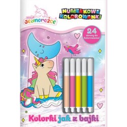 Moje Jednorożce Numerkowe kolorowanki część 5. Kolorki jak z bajki motyleksiazkowe.pl