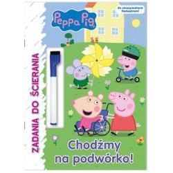 Peppa Pig Zadania do ścierania część 9. Chodźmy na podwórko! motyleksiazkowe.pl