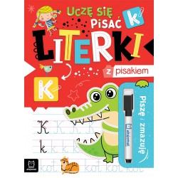 Piszę i zmazuję. Uczę się pisać literki z pisakiem  Anna Podgórska motyleksiazkowe.pl