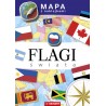 Mapa z naklejkami Flagi świata