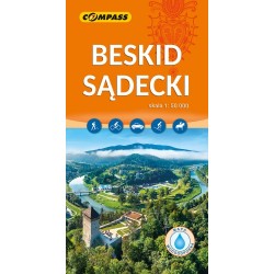 Beskid Sądecki mapa laminowana skala 1 : 50 000 motyleksiazkowe.pl
