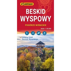 Beskid Wyspowy Pogórze Wiśnickie mapa skala 1 : 50 000 motyleksiazkowe.pl