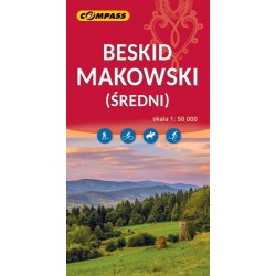 Beskid Makowski (Średni) mapa skala 1 : 50 000 motyleksiazkowe.pl