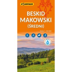 Beskid Makowski (Średni) mapa laminowana skala 1 : 50 000 motyleksiazkowe.pl