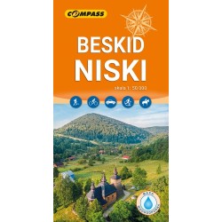 Beskid Niski mapa laminowana skala 1 : 50 000 motyleksiazkowe.pl
