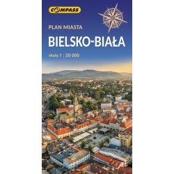 Bielsko-Biała plan miasta skala 1 : 20 000 motyleksiazkowe.pl