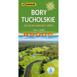 Bory Tucholskie. Szlak kajakowy Brdy mapa laminowana skala 1 : 75 000 motyleksiazkowe.pl