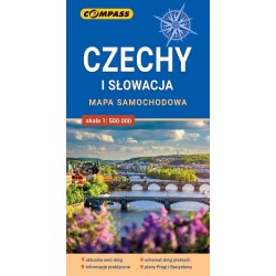 Czechy i Słowacja mapa samochodowa skala 1 : 500 000 motyleksiazkowe.pl