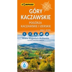 Góry Kaczawskie Pogórza Kaczawskie i Izerskie mapa laminowana skala 1 : 40 000 motyleksiazkowe.pl
