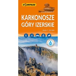 Karkonosze Góry Izerskie Mapa laminowana skala 1 : 35 000 motyleksiazkowe.pl
