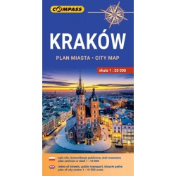 Kraków plan miasta skala 1 : 20 000 motyleksiazkowe.pl