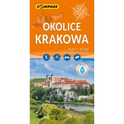 Okolice Krakowa mapa laminowana skala 1 : 45 000 motyleksiazkowe.pl
