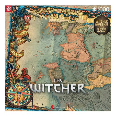 Gaming Puzzle: The Witcher (Wiedźmin) The Northern Kingdoms (1000 elementów) Good Loot motyleksiazkowe.pl