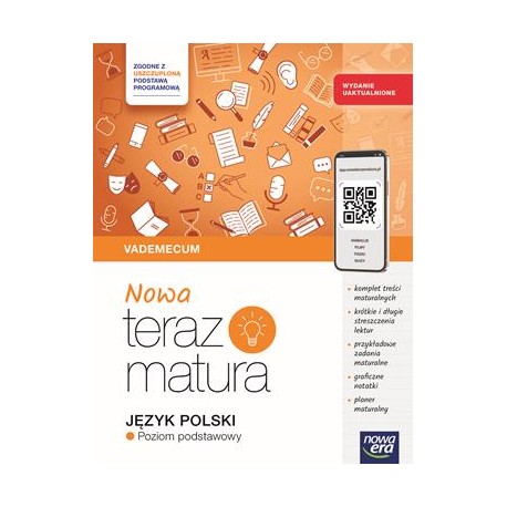 Nowa teraz matura 2026 Język polski Vademecum zakres podstawowy motyleksiazkowe.pl