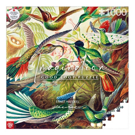 Imagination Puzzle: Ernst Haeckel Hummingbirds / Kolibry (1000 elementów) Good Loot motyleksiazkowe.pl