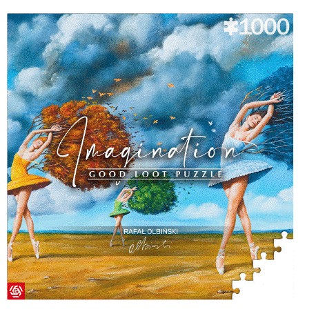 Imagination Puzzle: Rafał Olbiński The Shape of Color Green (1000 elementów) Good Loot motyleksiazkowe.pl